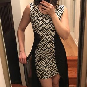 Mini dress with long back